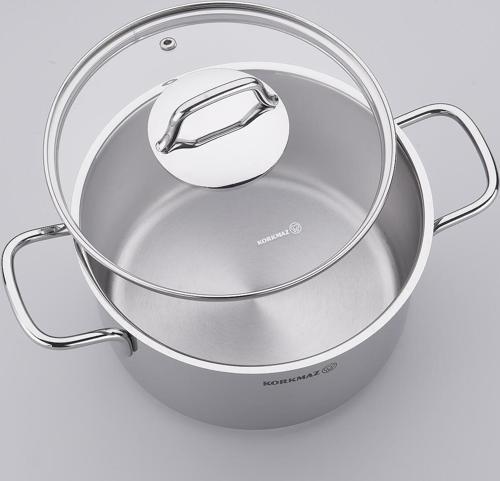 A1652 Perla 14X7 Çelik Tencere 1 LT