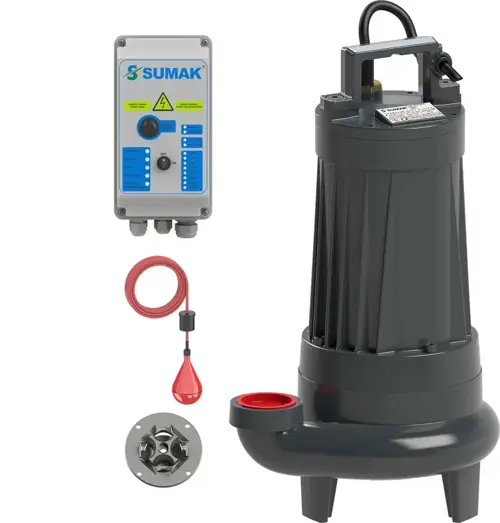 Sumak SBRT75/2-P (Trifaze) Parçalayıcı Bıçaklı Foseptik Dalgıç Pompa