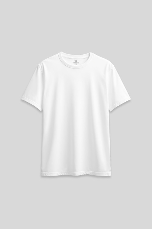 Beyaz O Yaka Standart Fit Basic Kadın T-Shirt - 97311