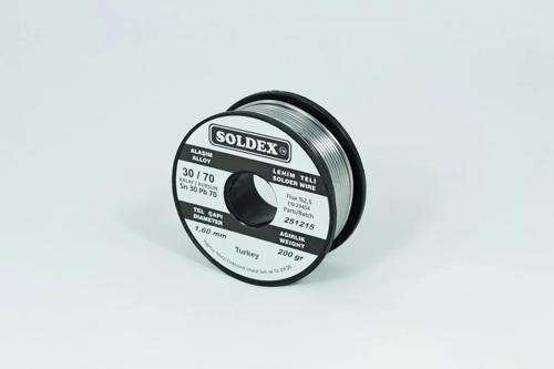 Soldex 30-70 Lehim Teli 200 Gr 1,6 Mm Sn:30 - Pb:70