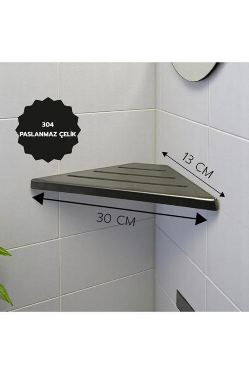 2’Li 304 Paslanmaz Çelik Köşe Banyo Rafı