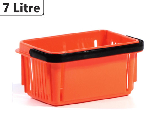 Plastik Kozmetik Alışveriş El Sepeti 7 Litre Turuncu