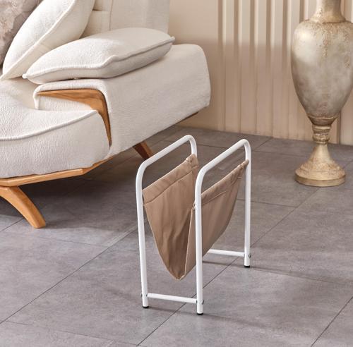 Luciano Dergilik Beyaz Metal Bej Deri