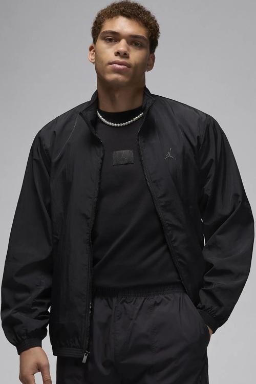 Jordan Essentials Woven Full Zip Men's Loose Fit Jacket Erkek Büyük Beden Dokuma Spor Ceket Siyah