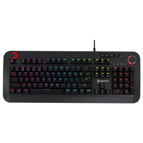 Starscream 60M RGB Mavi Switch 60 Milyon İngilizce Q USB Suya Dayanıklı Optik Mekanik Gaming Klavye
