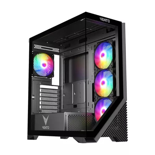 VG4202FL FSP 750W GEN5 4x120mm Rainbow RGB Fan USB 3.0 Temperli Cam Siyah Gaming (Oyuncu) Kasa