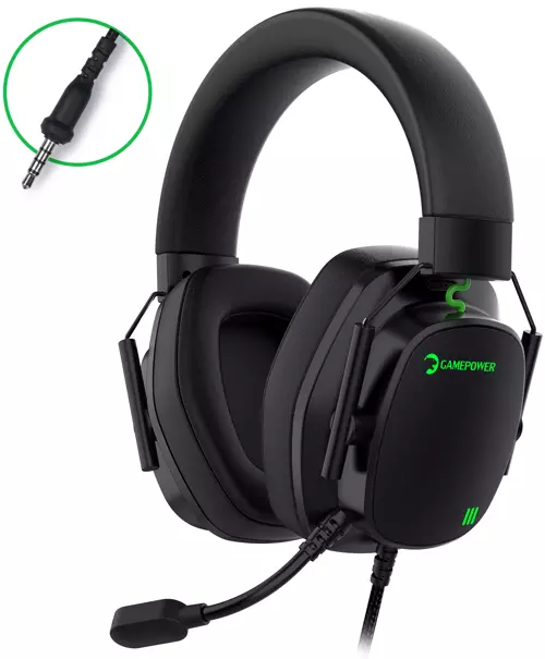 Kai Titanium X Siyah Manyetik Pad Gaming Kulaklık (2*3.5mm Jak Dönüştürücü Kablo Hediyeli)