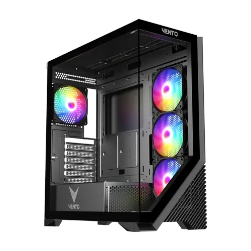 VG4202FL FSP 850W GEN5 4x120mm Rainbow RGB Fan USB 3.0 Temperli Cam Siyah Gaming (Oyuncu) Kasa
