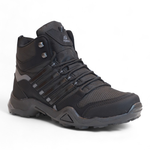 2226-Forza Anatomik Kaydırmaz Tabanlı Soft Shell Outdoor Trekking Erkek Bağcıklı Spor Bot - NKT02226-siyah-43