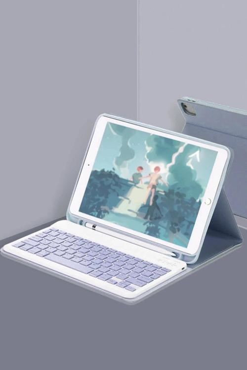 iPad Air 11 (2024) Kılıf KC01 Smart Klavyeli Tablet Kılıfı - Lacivert