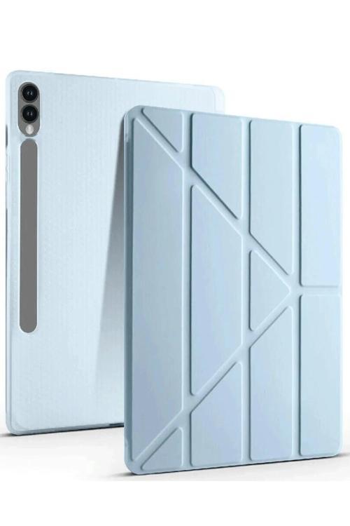 Samsung Galaxy X610 Tab S9 FE Plus 12.4 Kılıf Kalemlikli Mars Tablet Kılıfı - Mavi