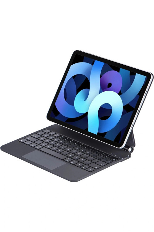iPad Pro 12.9 (2022) Kılıf X9 Magic Manyetik Klavyeli Tablet Kılıfı - Siyah