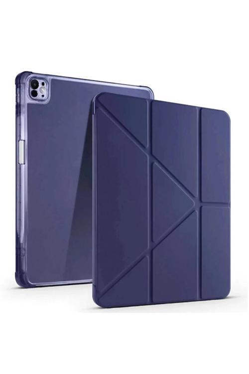 iPad Pro 13 (2024) Kılıf Kalemlikli Mars Tablet Kılıfı - Lacivert