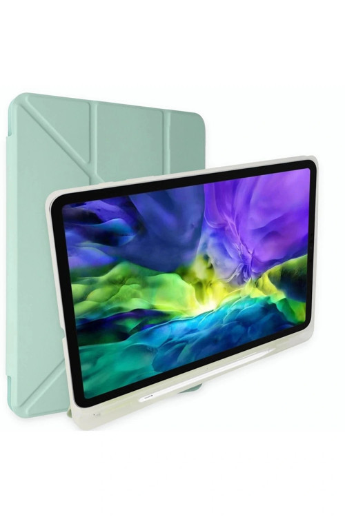 Samsung Galaxy X200 Tab A8 10.5 Kılıf Kalemlikli Mars Tablet Kılıfı - Açık Yeşil