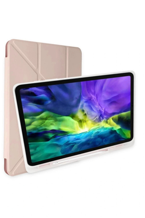Huawei MatePad SE Kılıf Kalemlikli Mars Tablet Kılıfı - Rose Gold