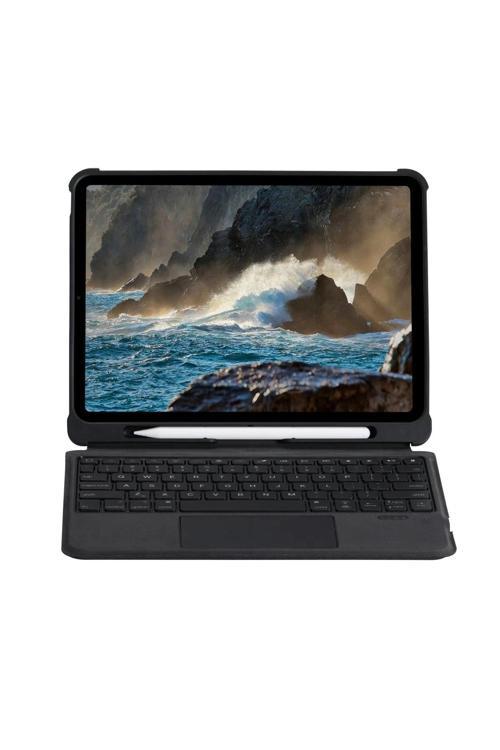 T5207D iPad Pro 11 (2022) Kılıf İnter Ledli Klavyeli Tablet Kılıfı - Siyah