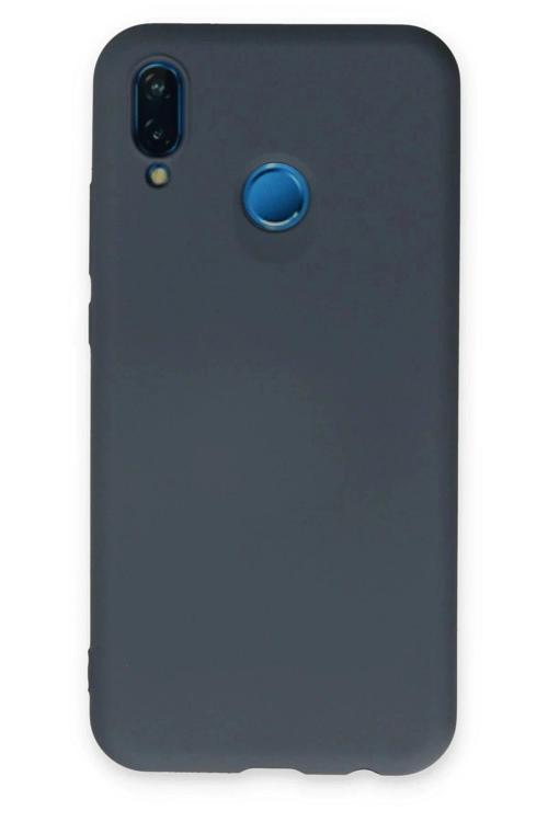 Huawei P20 Lite Kılıf Nano içi Kadife Silikon - Gri