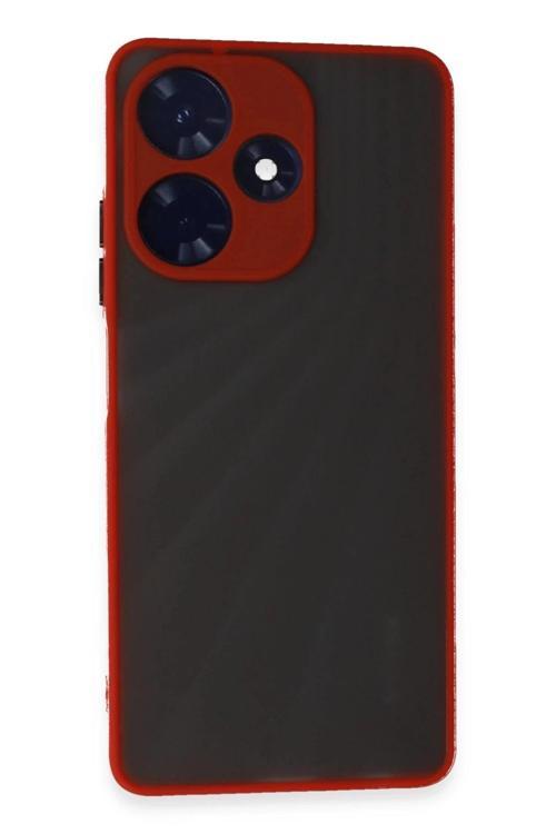 İnfinix Hot 30 4G Kılıf Montreal Silikon Kapak - Kırmızı