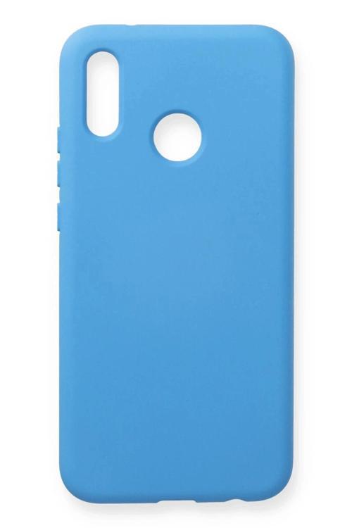 Huawei P20 Lite Kılıf Nano içi Kadife Silikon - Mavi