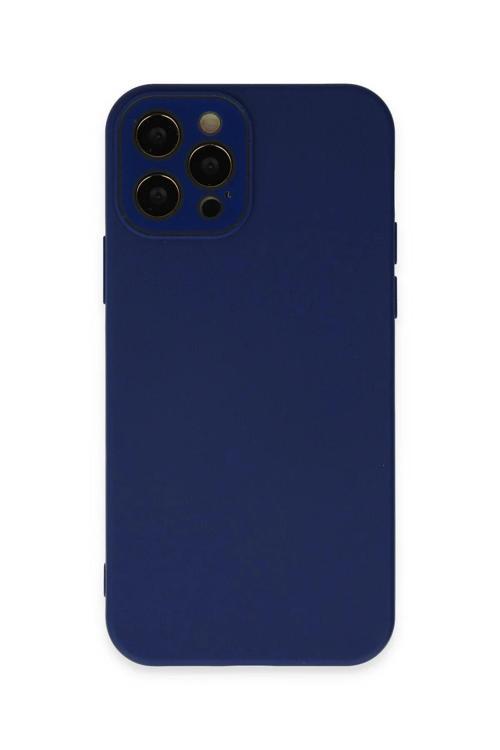 iPhone 12 Pro Kılıf Lansman Glass Kapak - Sky Blue