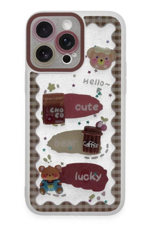 iPhone 14 Pro Kılıf Sweet Desenli Silikon Kapak - Şeffaf
