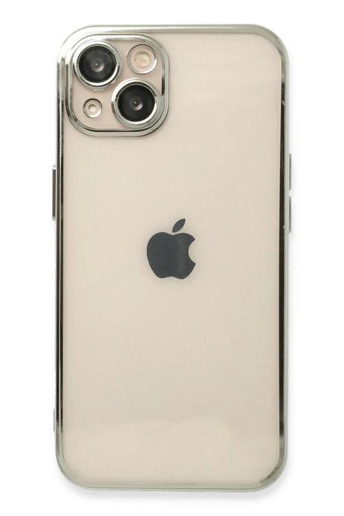 iPhone 13 Kılıf Razer Lensli Silikon - Gümüş