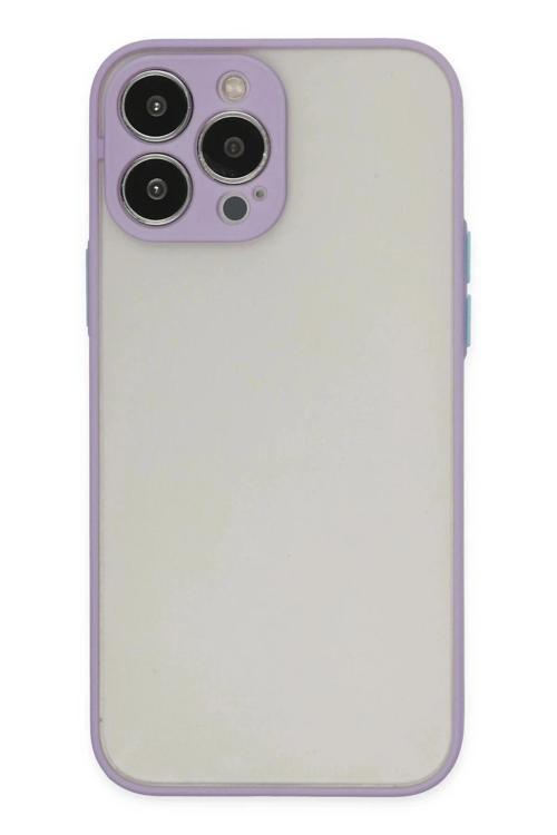 iPhone 13 Pro Kılıf Montreal Silikon Kapak - Mor