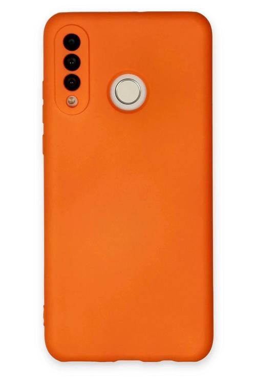 Huawei P30 Lite Kılıf Nano içi Kadife Silikon - Turuncu