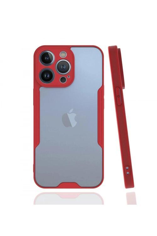 iPhone 13 Pro Kılıf Platin Silikon - Kırmızı