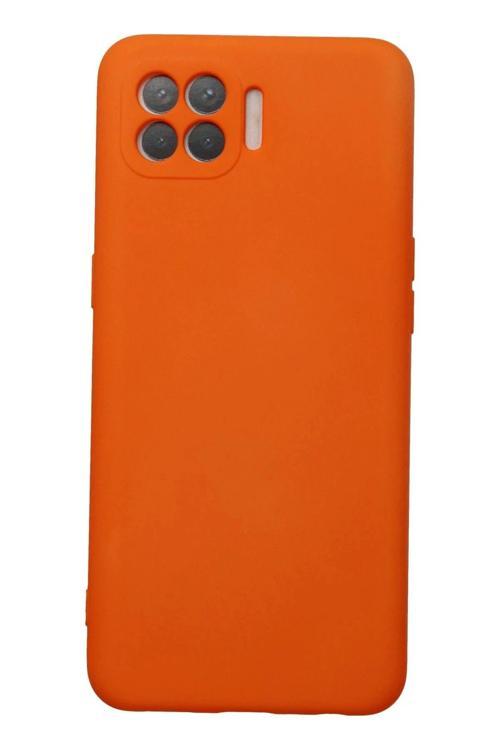 Oppo Reno 4 Lite Kılıf Nano içi Kadife Silikon - Turuncu