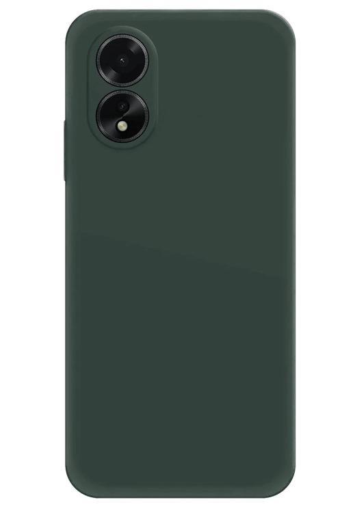 Oppo A38 Kılıf First Silikon - Koyu Yeşil
