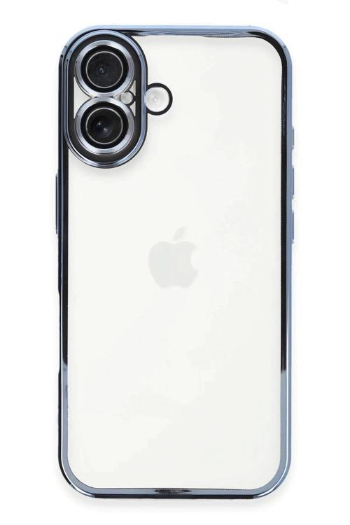 iPhone 16 Plus Kılıf Razer Lensli Silikon - Açık Mavi