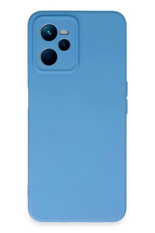 Realme C35 Kılıf Nano içi Kadife Silikon - Mavi