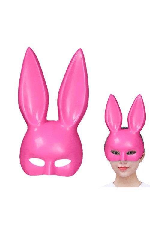 Pembe Renk Ekstra Lüks Uzun Tavşan Maskesi 35X16 Cm