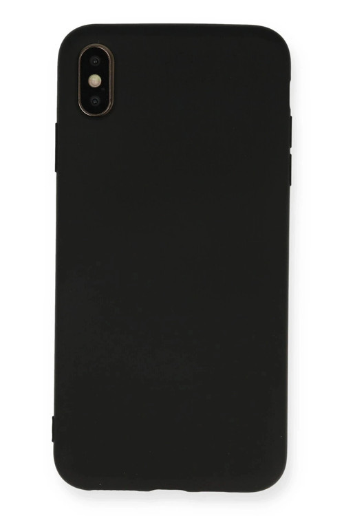 iPhone XS Max Kılıf Nano içi Kadife Silikon - Siyah
