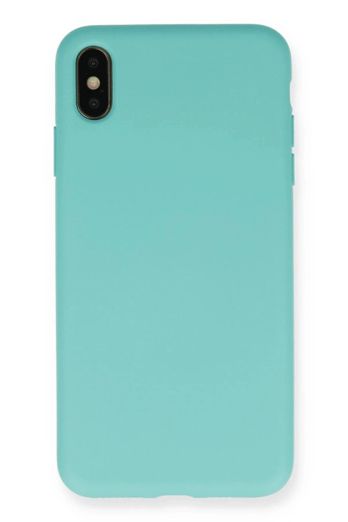 iPhone XS Max Kılıf Nano içi Kadife Silikon - Turkuaz