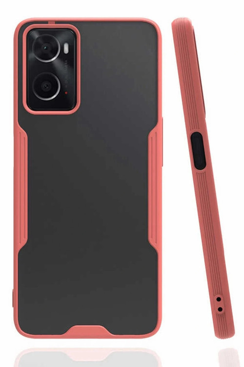 Oppo A96 Kılıf Platin Silikon - Pembe