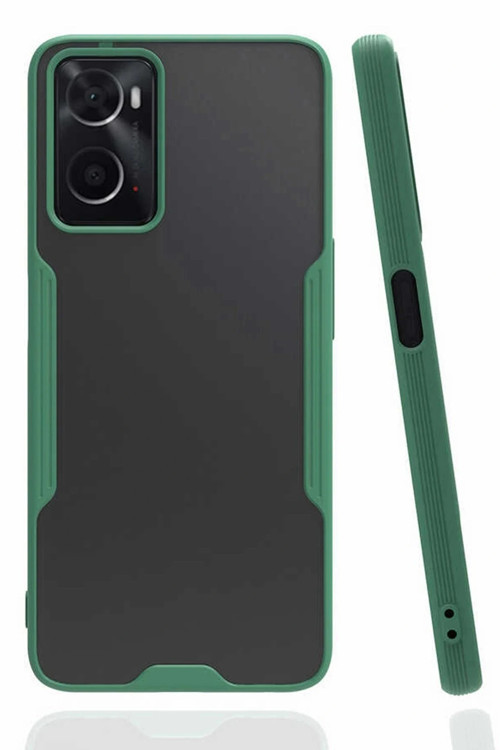Oppo A96 Kılıf Platin Silikon - Yeşil