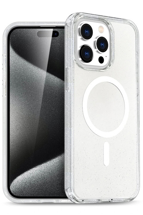 iPhone 16 Pro Kılıf Glow Magsafe Kapak - Şeffaf
