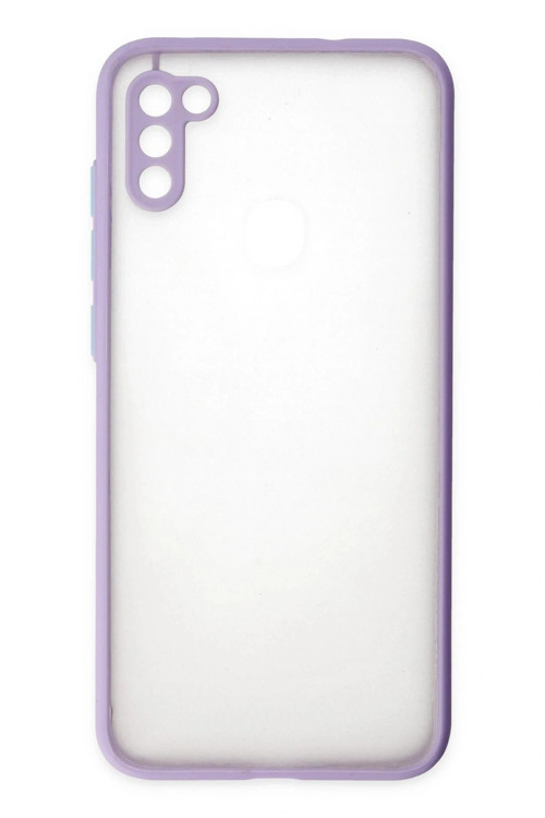 Samsung Galaxy A11 Kılıf Montreal Silikon Kapak - Mor