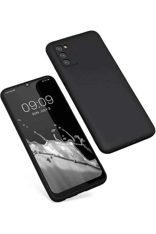 Samsung Galaxy A03S Kılıf First Silikon - Siyah
