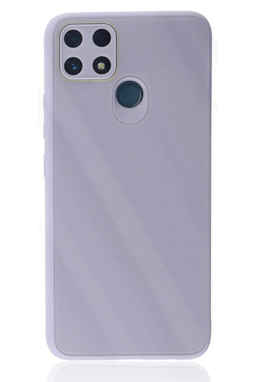 Realme C25 Kılıf Glass Kapak - Lila