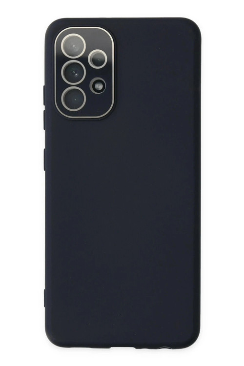 Samsung Galaxy A33 5G Kılıf Lansman Glass Kapak - Lacivert