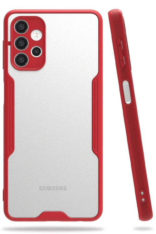 Samsung Galaxy A52 Kılıf Platin Silikon - Kırmızı