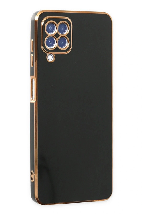 Samsung Galaxy A12 Kılıf Volet Silikon - Siyah
