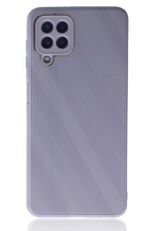 Samsung Galaxy A22 Kılıf Glass Kapak - Lila
