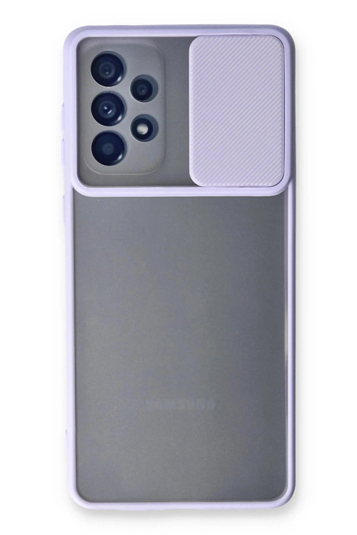 Samsung Galaxy A33 5G Kılıf Palm Buzlu Kamera Sürgülü Silikon - Lila