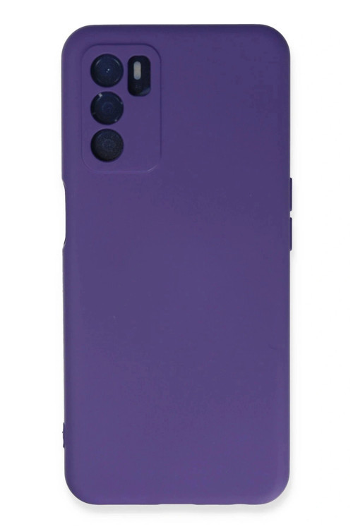 Oppo A16 Kılıf Nano içi Kadife Silikon - Mor