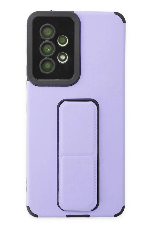 Samsung Galaxy A53 5G Kılıf Mega Standlı Silikon - Lila