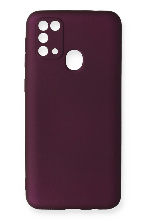 Samsung Galaxy M31 Kılıf First Silikon - Mürdüm